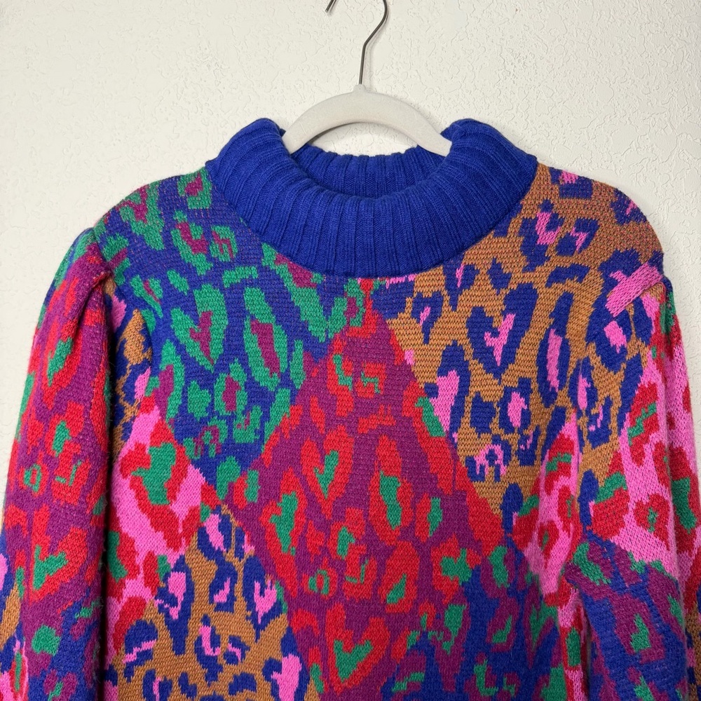 FARM Rio Mixed Leopard Pop Sweater Dress - Picture 6 of 11